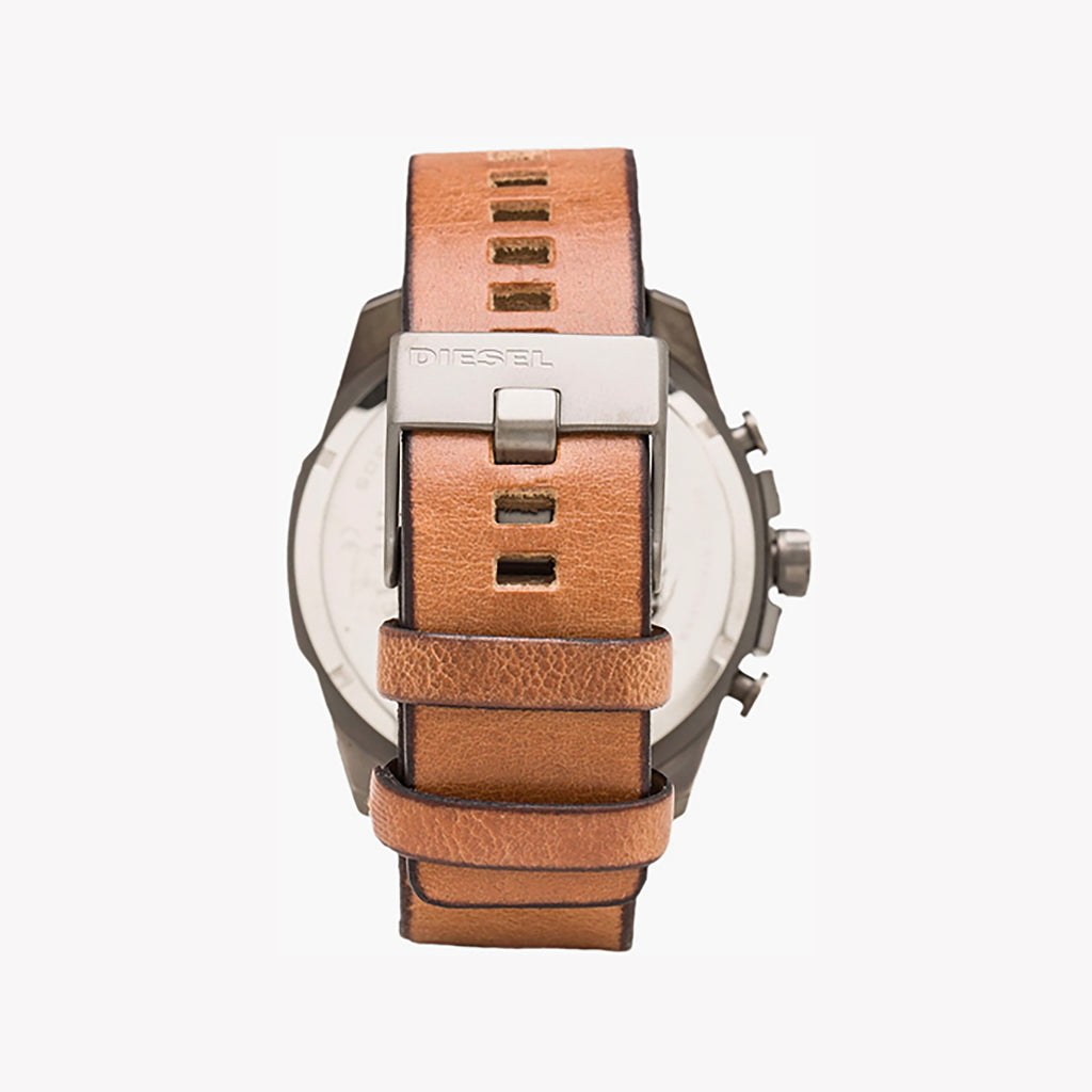 DIESEL DZ4280 ADVENTURE TIMEPIECE - BOLD BLACK STAINLESS STEEL & RICH BROWN LEATHER-i-Watch-2