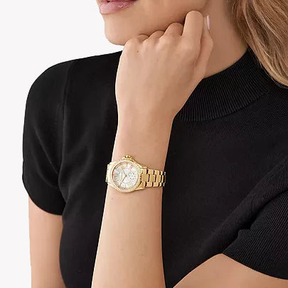 Michael Kors Women's Gold Stainless Steel Watch, White Dial | Mk7363 by i-watch