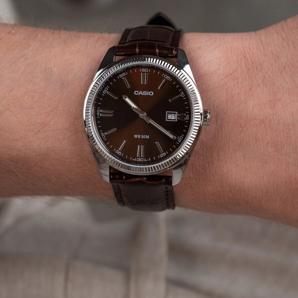 CASIO MTP-1302PL-5AVEF CLASSIC TIMELESS - ELEGANT MEN'S WATCH WITH LEATHER STRAP-i-Watch-2