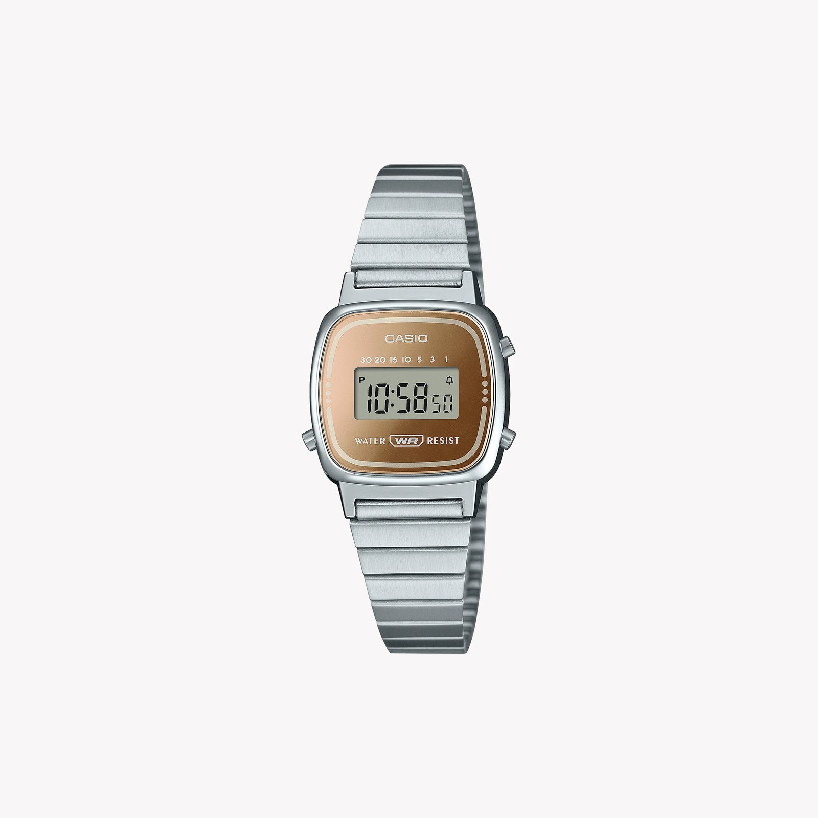 Casio Women's Silver Resin & Stainless Steel Watch, Silver | La-670wes-4aef by i-watch