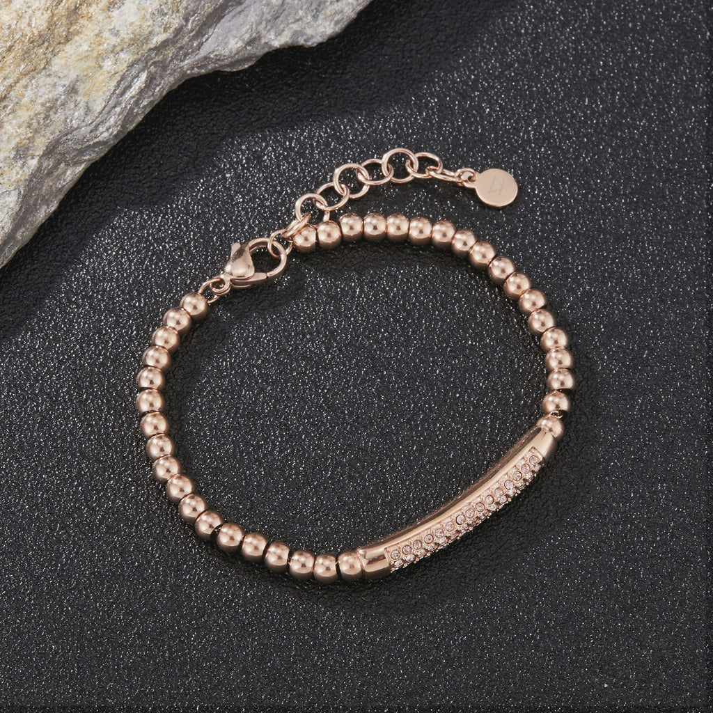 Zink Women's Rose Gold Stainless Steel Bracelet | Zfbr003rg
