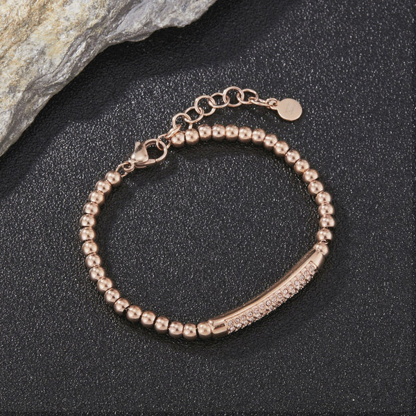 Zink Women's Rose Gold Stainless Steel Bracelet | Zfbr003rg