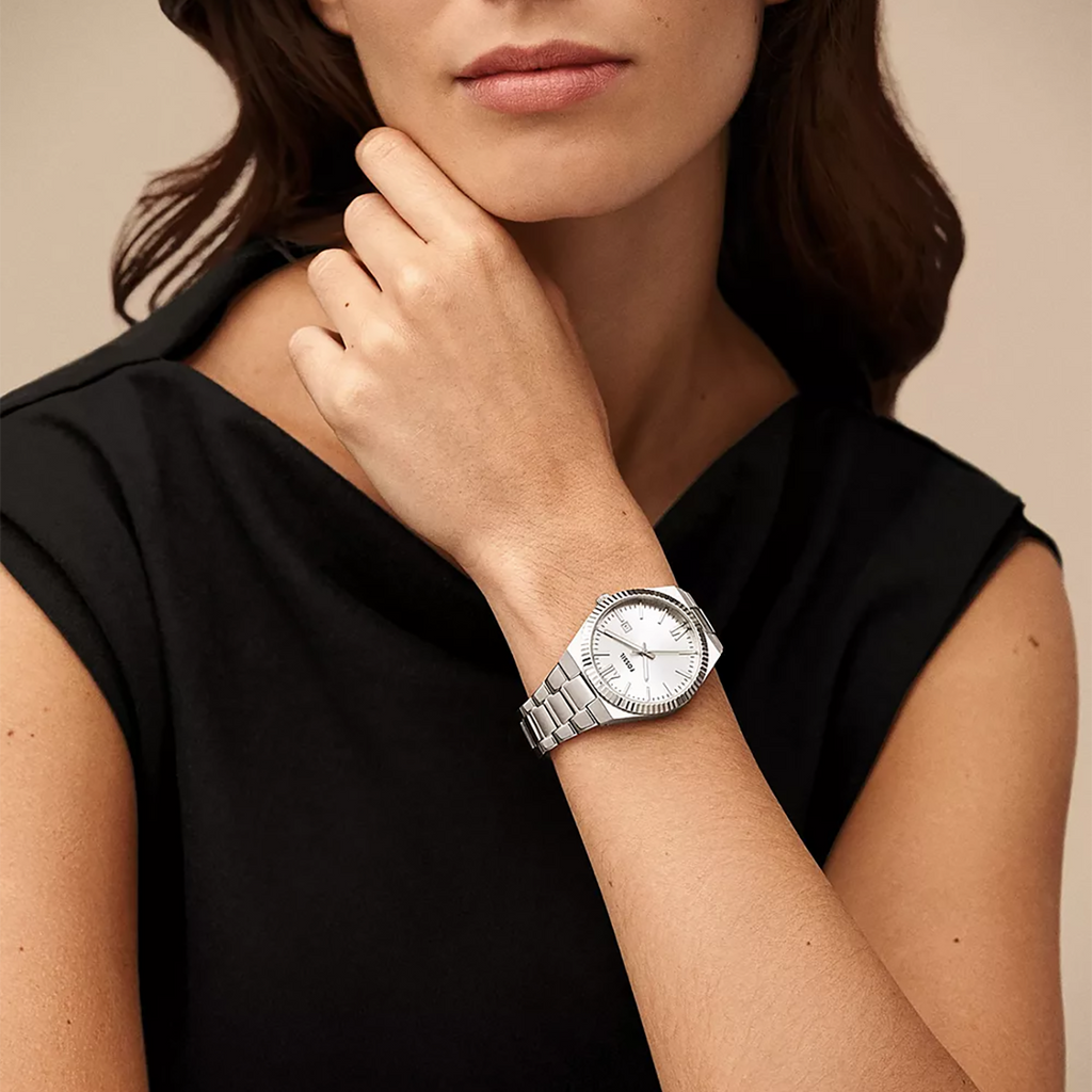 FOSSIL ES5300 TIMELESS ELEGANCE - SOPHISTICATED WOMEN'S SILVER STAINLESS STEEL WATCH-i-Watch-2