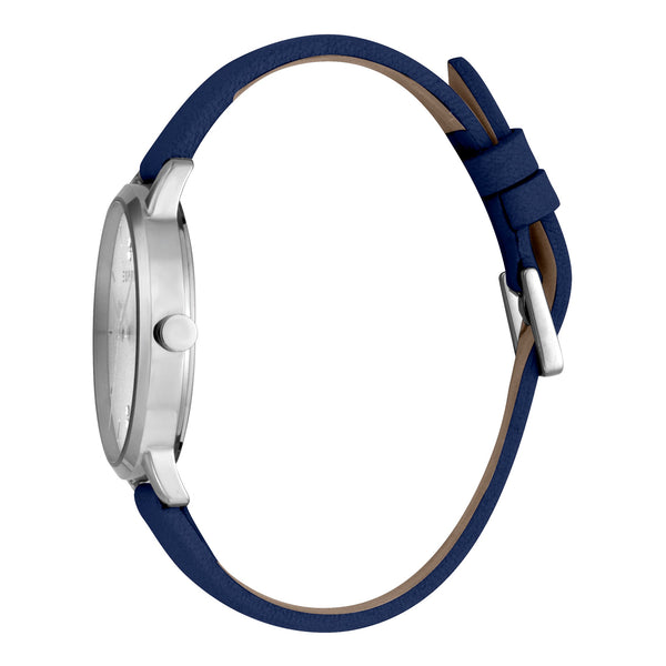 Esprit Women's Watch With Silver Stainless Steel Case And Blue Leather Band by i-watch
