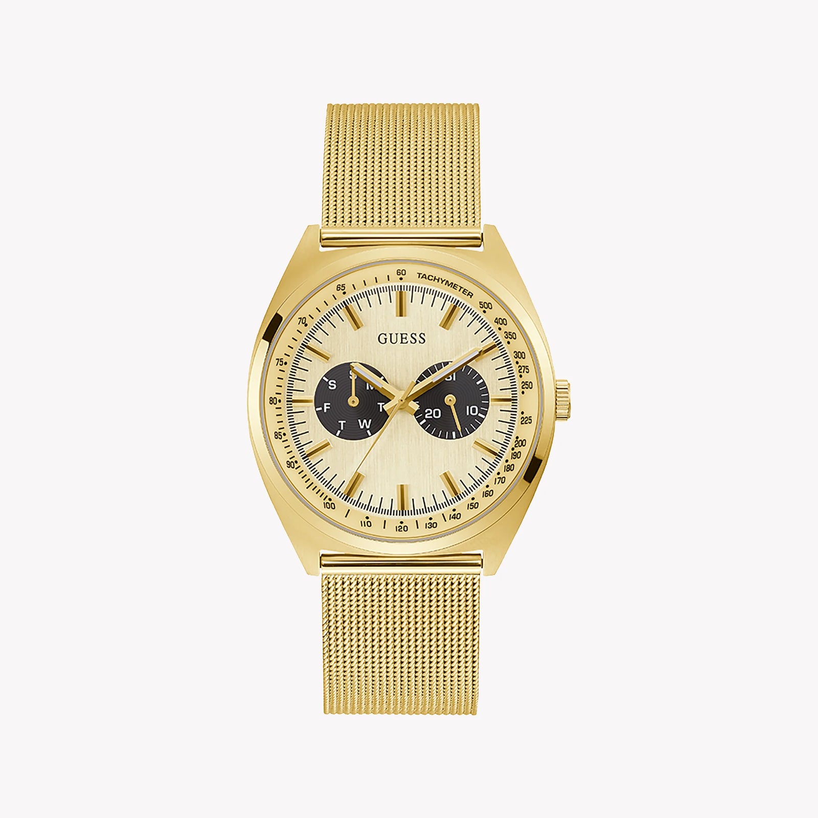 Guess Men's Gold Stainless Steel Watch, Beige Dial | Gw0336g2 by i-watch