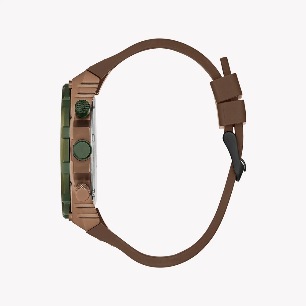 GUESS GW0326G2 ROSE GOLD STUNNER - MEN'S FASHION TIMEPIECE WITH LEATHER BAND & GREY DIAL-i-Watch-2