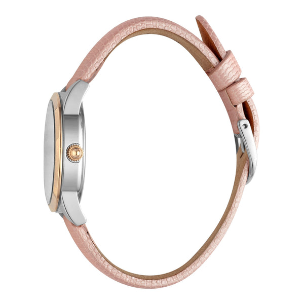 Just Cavalli Women's Silver Stainless Steel Watch, Pink Leather Band | Jc1l087l0035 by i-watch