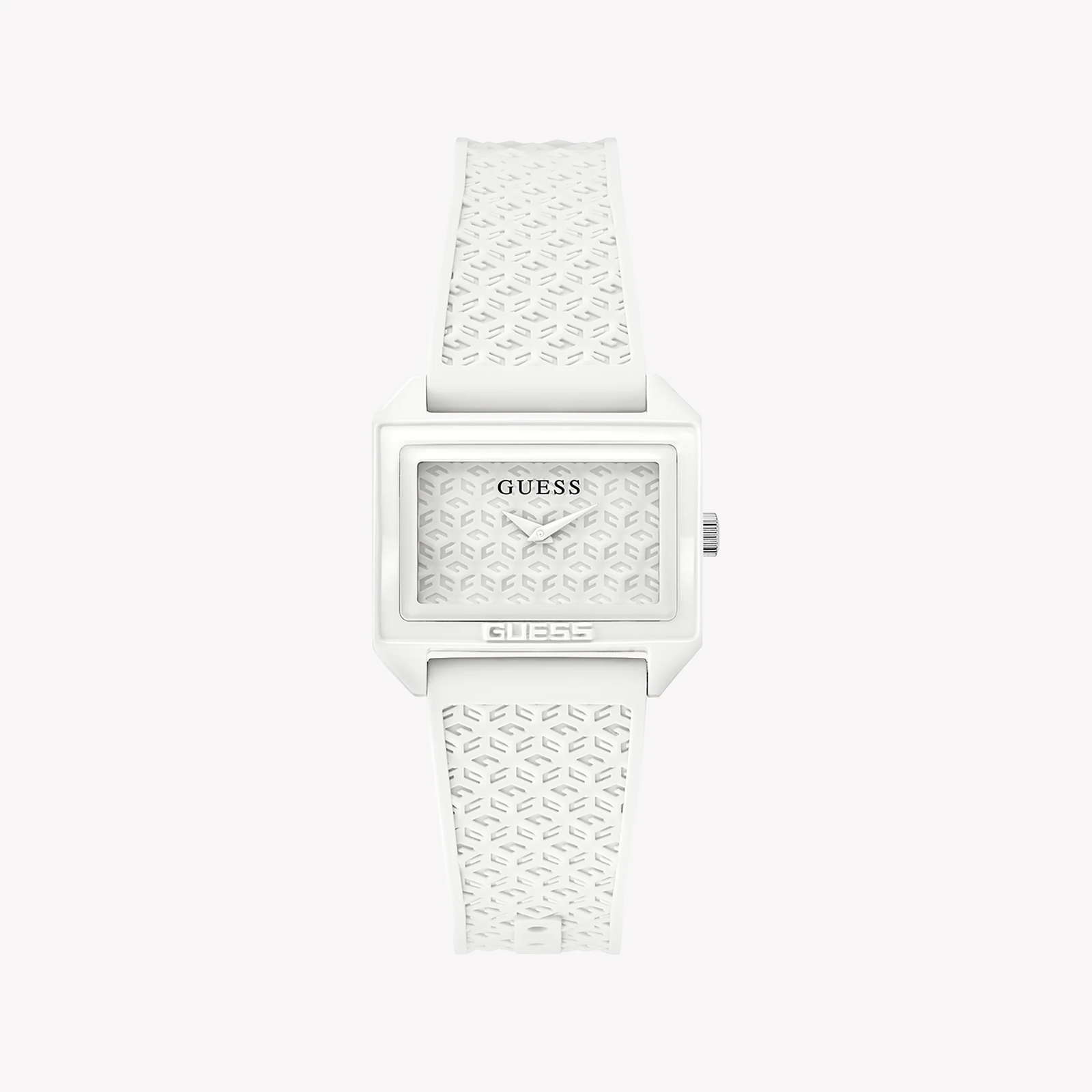 Guess Women's White Silicone Watch, Biobased Nylon Case | Gw0677l1 by i-watch