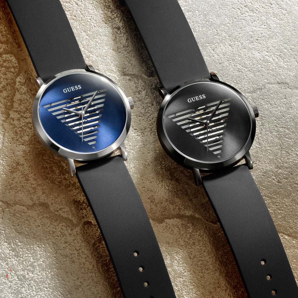 GUESS GW0503G2 - BOLD TIMEPIECE FOR THE MODERN MAN WITH STRIKING BLUE DIAL & SILICONE BAND-i-Watch-4