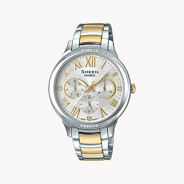 Casio She-3058sg-7audr - Elegantly Sporty Women's Watch With Gold & Silver Accents by i-watch