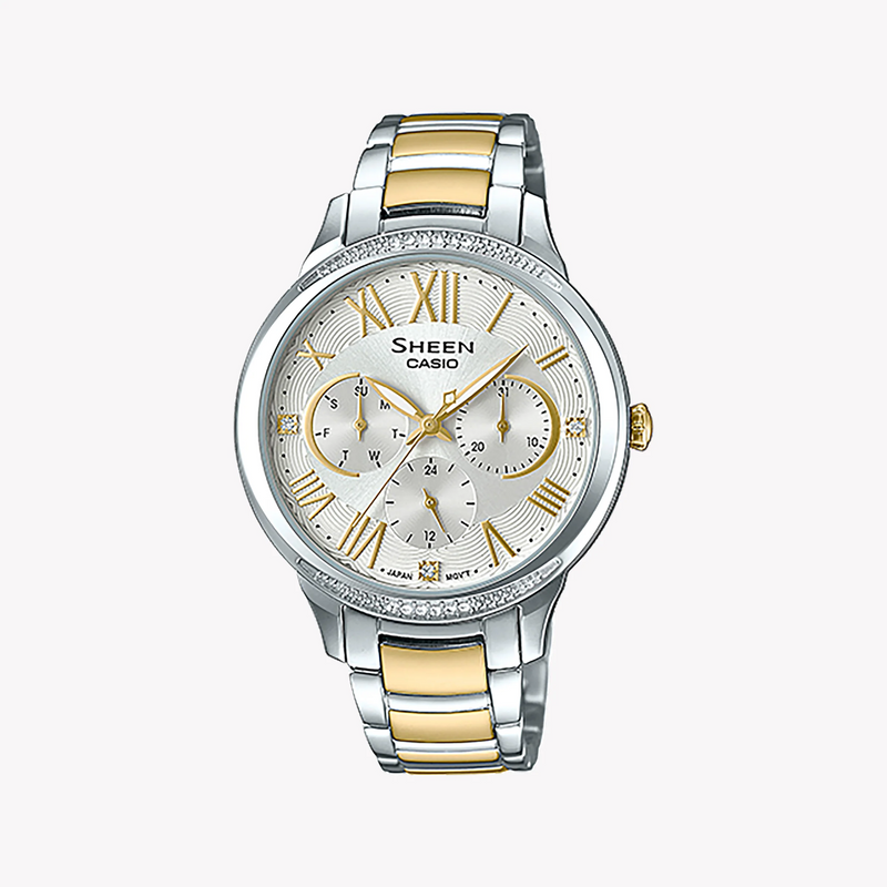 Casio She-3058sg-7audr - Elegantly Sporty Women's Watch With Gold & Silver Accents by i-watch