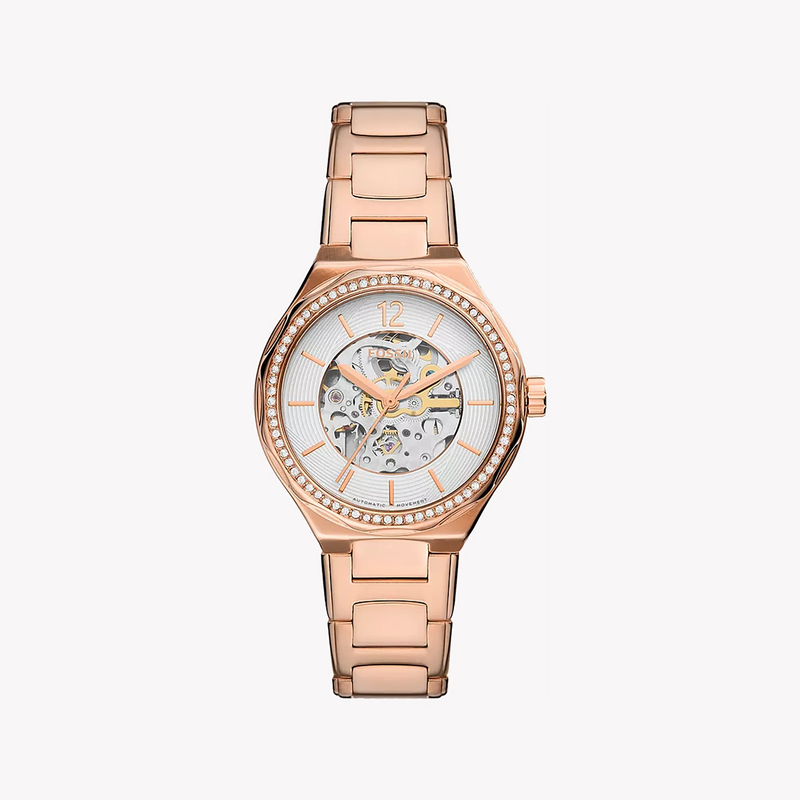 Fossil Women's Rose Gold Watch, White Dial | Bq3781 by i-watch