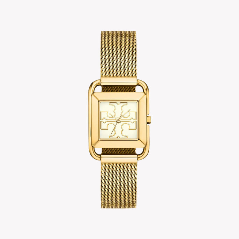 Tory Burch Women's Gold Stainless Steel Watch, Beige Dial | Tbw6012 by i-watch