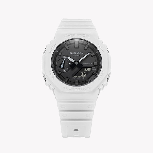CASIO G-SHOCK GA-2100-7ADR OAK - CHIC RESILIENCE MEN'S WATCH with White Resin Band and Sleek Design-i-Watch-3