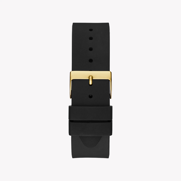 Guess Women's Gold Stainless Steel, Black Silicone | Gw0503g1 by i-watch