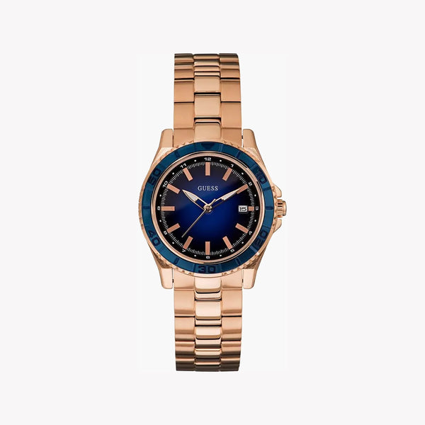 Guess Watches Men's Rose Gold, Blue Dial | Mod. W0469l2 by i-watch