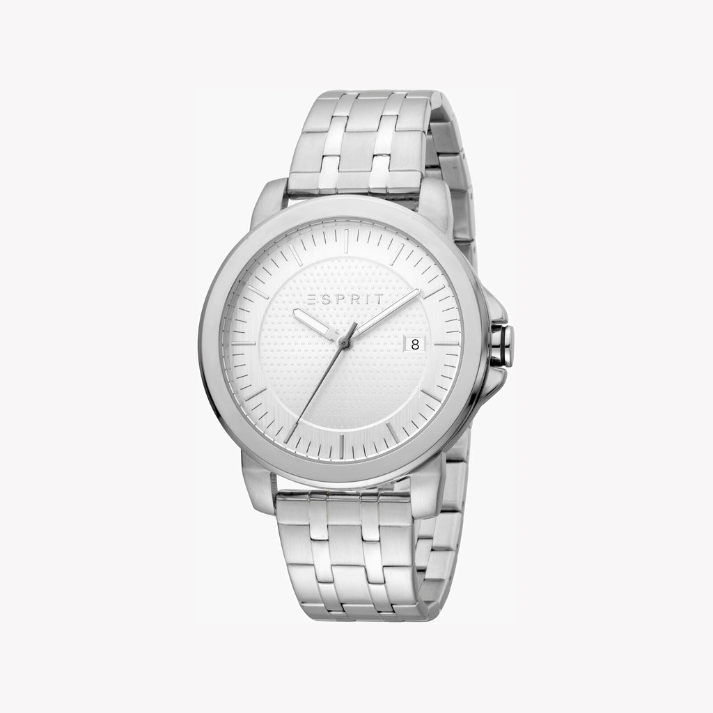ESPRIT ELEGANCE SS42 - STYLISH MEN'S WATCH WITH SILVER DIAL & STAINLESS STEEL BAND