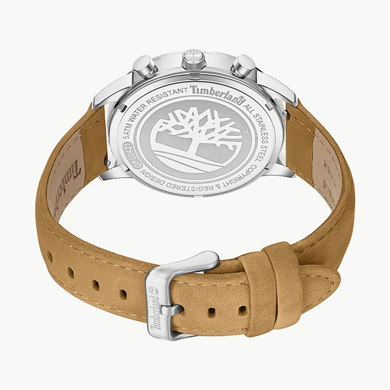 Timberland Men's Silver Stainless Steel Watch, Brown Leather | Tdwgf0042102 by i-watch