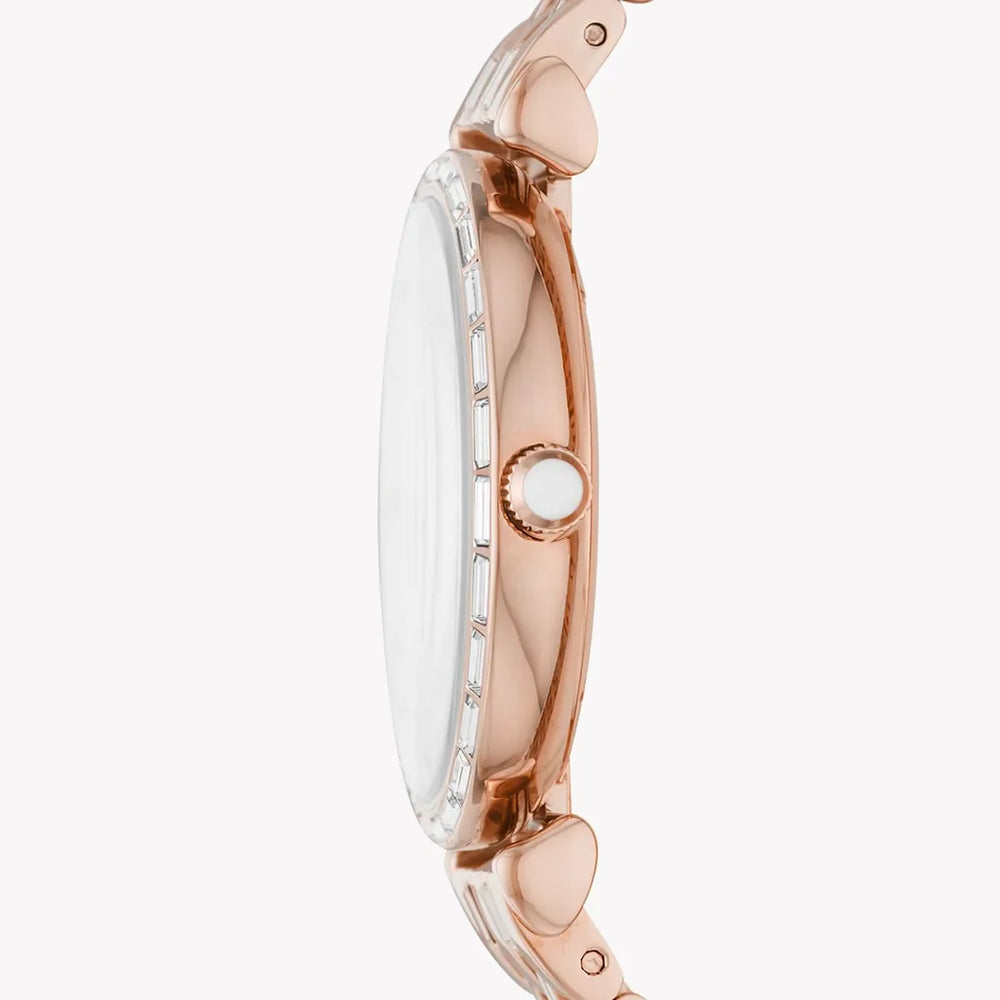 Emporio Armani Women's Rose Gold Watch, White Dial | Ar11294 by i-watch