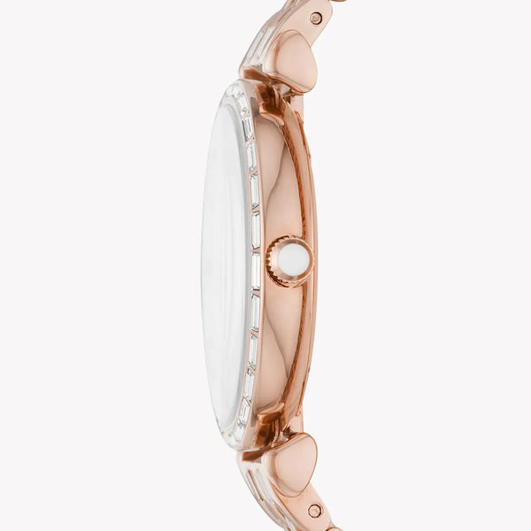 Emporio Armani Women's Rose Gold Watch, White Dial | Ar11294 by i-watch