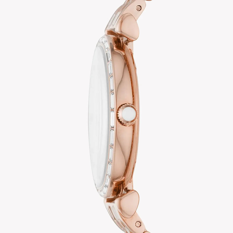 Emporio Armani Women's Rose Gold Watch, White Dial | Ar11294 by i-watch