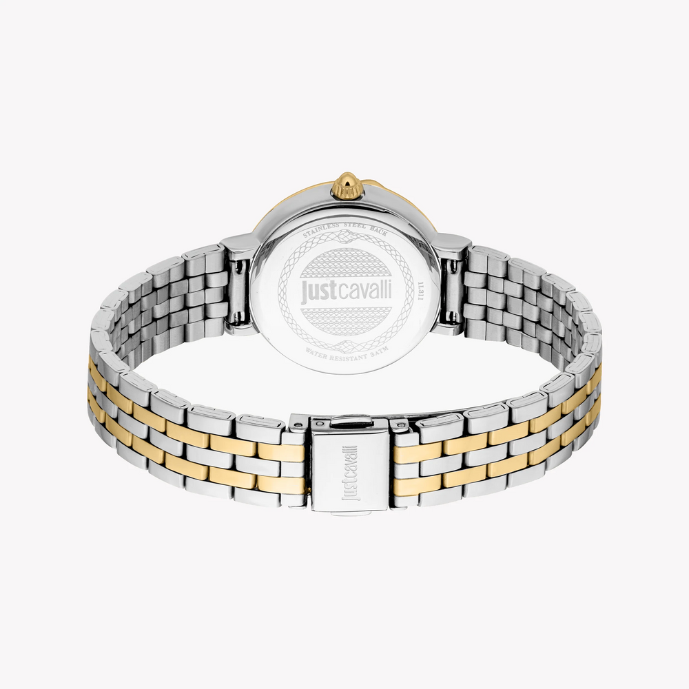 Just Cavalli Women's Two-Tone Watch, Dark Blue Dial | Jc1l311m0065 by i-watch