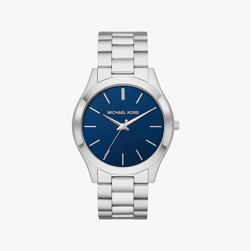 Michael Kors Men's Silver Watch, Blue Dial | Mk1060set by i-watch