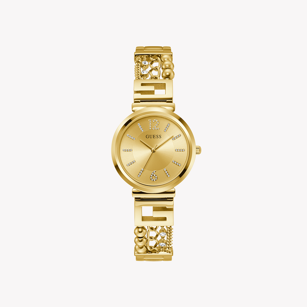 GUESS GW0545L2 - CHIC GOLD GLAMOUR Women's Watch with Champagne Dial and Stylish Stainless Steel Band