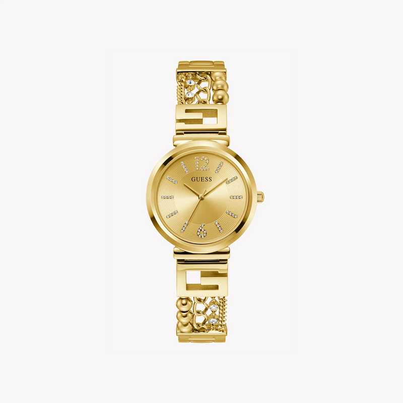 Guess Women's Gold Stainless Steel Watch, Champagne Dial | Gw0545l2 by i-watch
