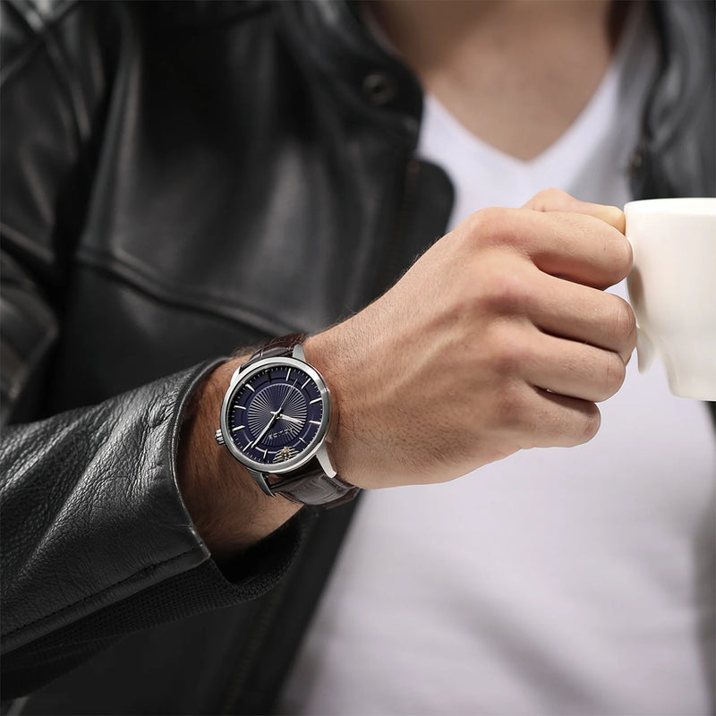Police Men's Black Stainless Steel, Brown Leather | Pewja2227410 by i-watch