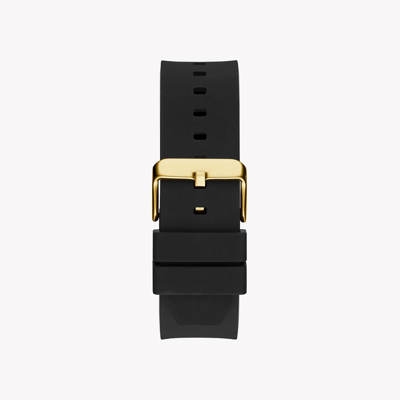 Guess Men's Gold Watch, Black Silicone Band | Gw0564g1 by i-watch