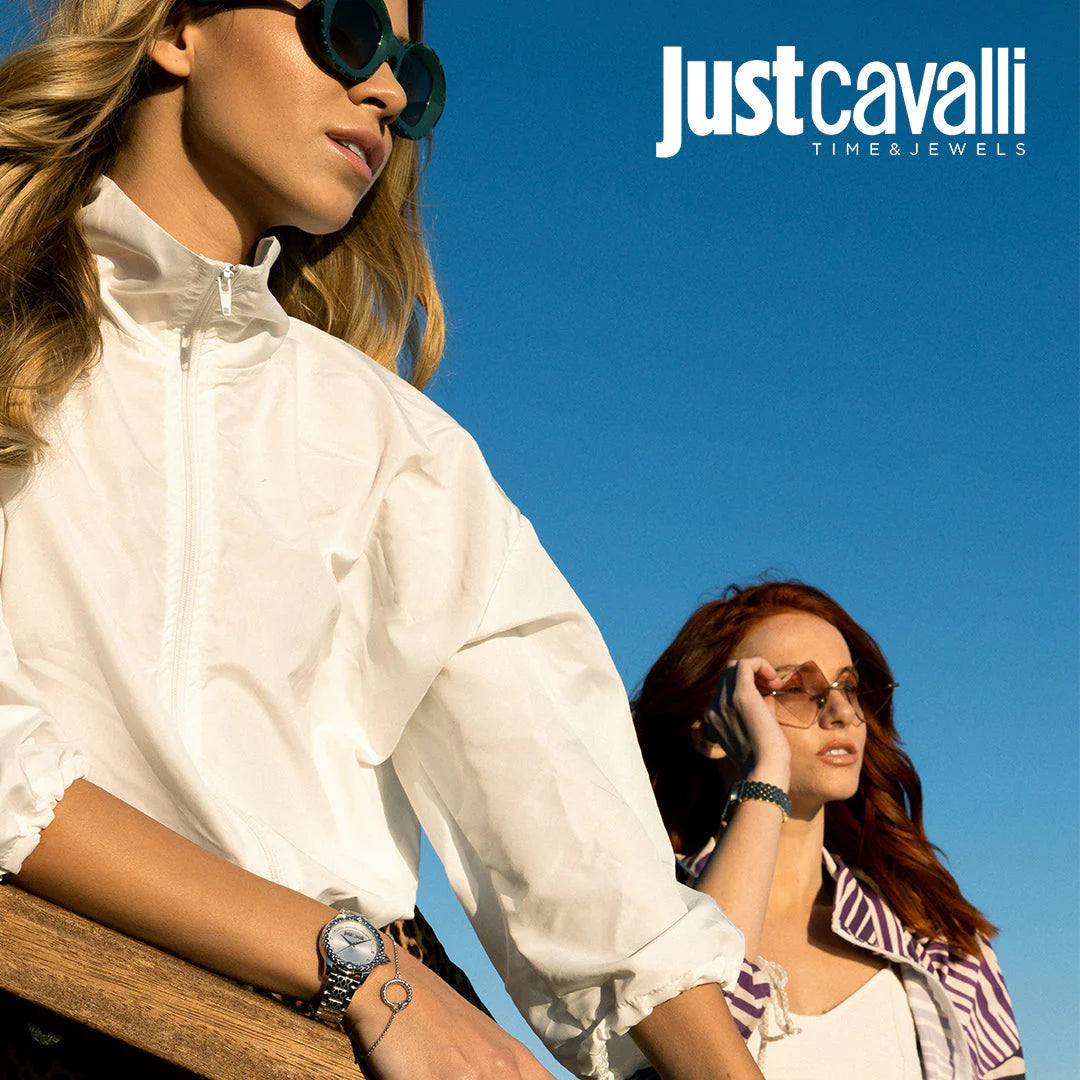 JUST CAVALLI Women's Watch with Gold Stainless Steel Case and Gold Stainless Steel Band