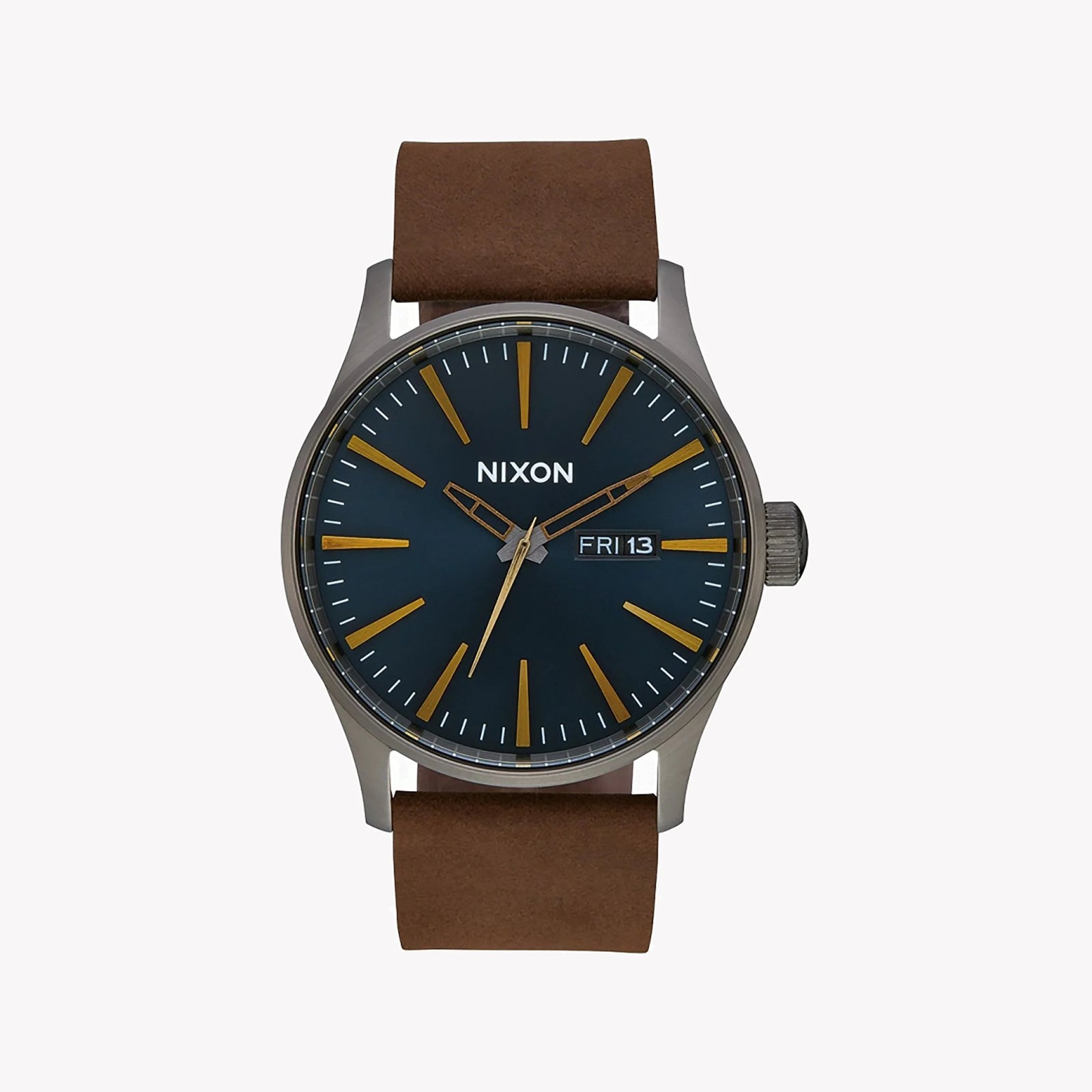 Nixon Men's Brown Stainless Steel, Silver Leather | A105-2984 by i-watch