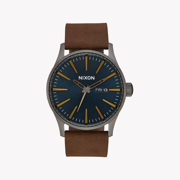 Nixon Men's Brown Stainless Steel, Silver Leather | A105-2984 by i-watch
