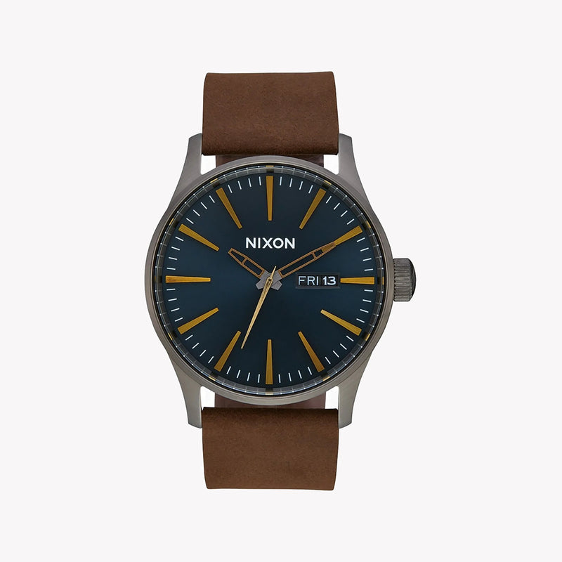 Nixon Men's Brown Stainless Steel, Silver Leather | A105-2984 by i-watch