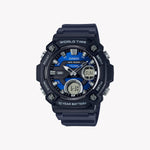 Casio AEQ-120W-2AV Analog-Digital Combination Black Men's Watch