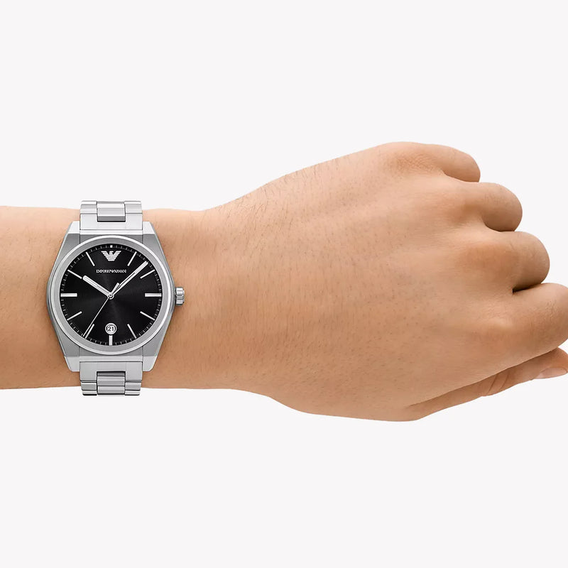 Emporio Armani Women's Silver Stainless Steel, Black Dial | Ar11622 by i-watch