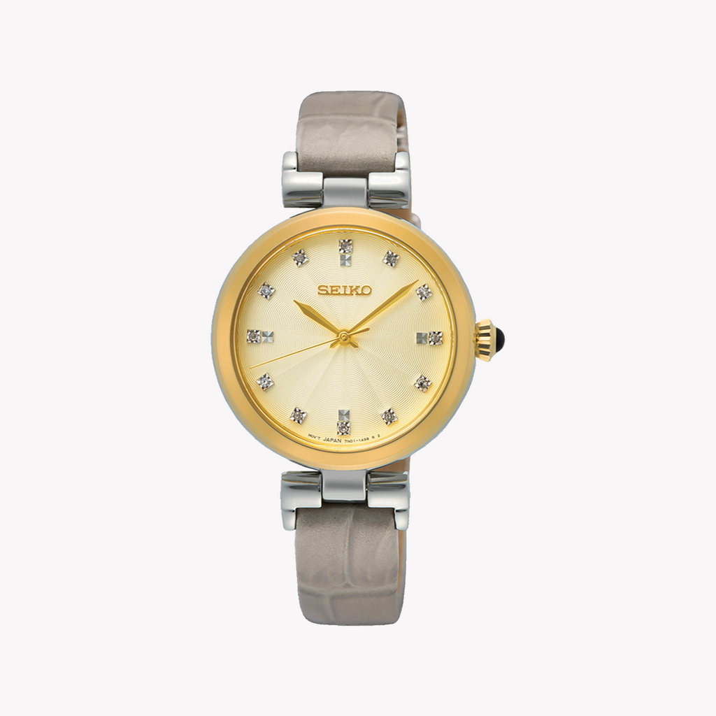 SEIKO SRZ546P1 Women's Watch - Gold Stainless Steel Elegance-i-Watch
