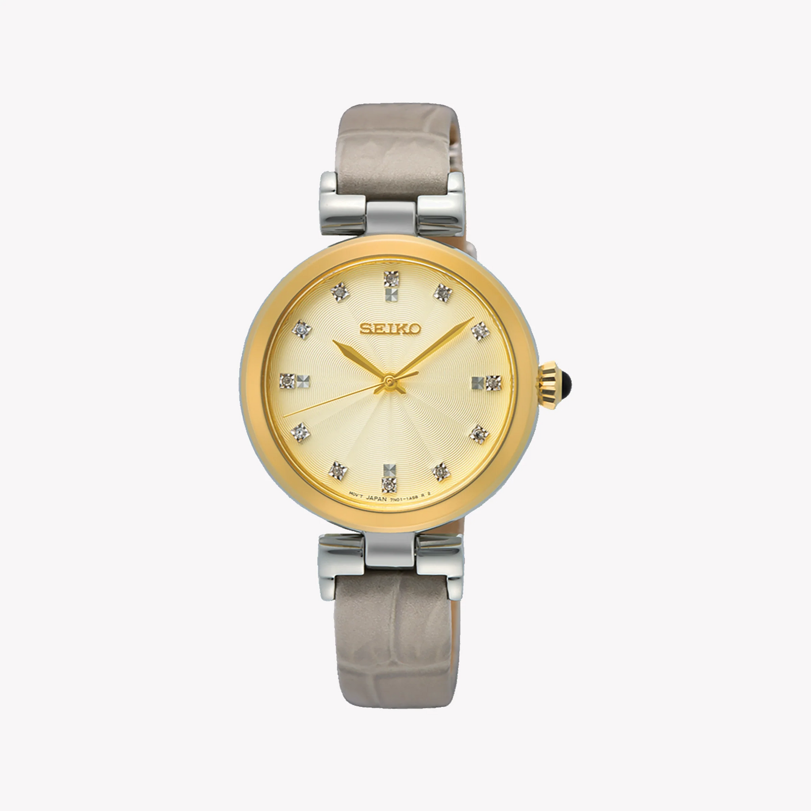 Seiko Women's Gold Stainless Steel, Grey Leather | Srz546p1 by i-watch