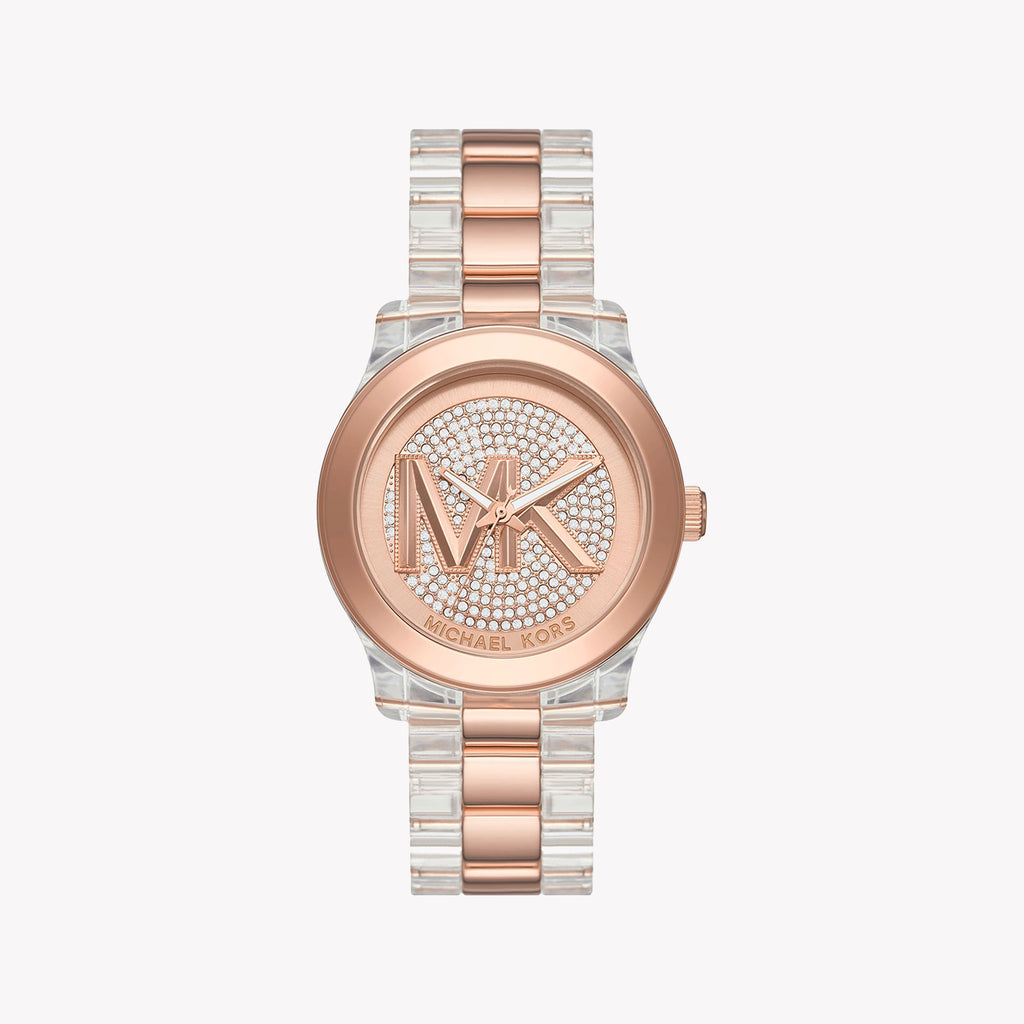MICHAEL KORS MK7355 - ELEGANT TIMEPIECE WITH ROSE GOLD DIAL & STAINLESS STEEL BAND