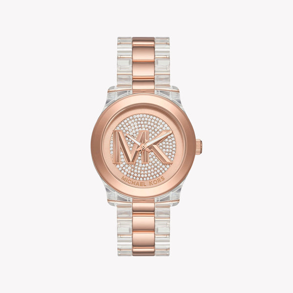 Michael Kors Women's Silver-Rose Gold Watch, Rose Gold Dial | Mk7355 by i-watch