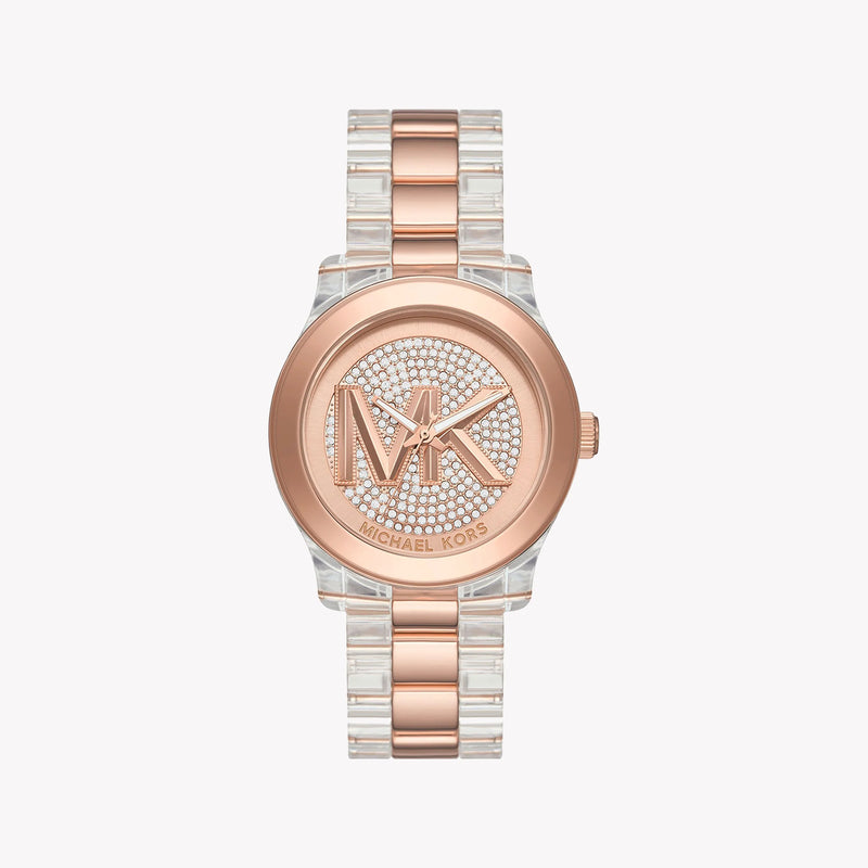 Michael Kors Women's Silver-Rose Gold Watch, Rose Gold Dial | Mk7355 by i-watch