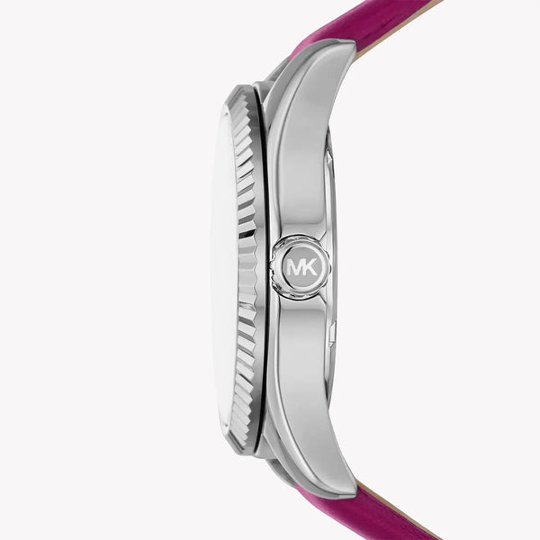 Michael Kors Women's Pink Leather Watch, Silver Case | Mk4749 by i-watch