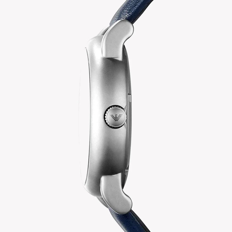 Emporio Armani Men's Blue Leather Watch, Blue Dial | Ar60011 by i-watch