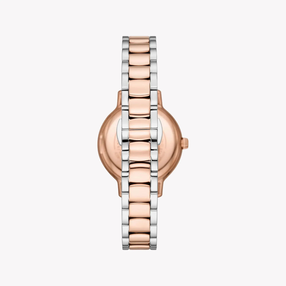 Emporio Armani Women's Rose Gold Watch, Silver Band | Ar11499 by i-watch