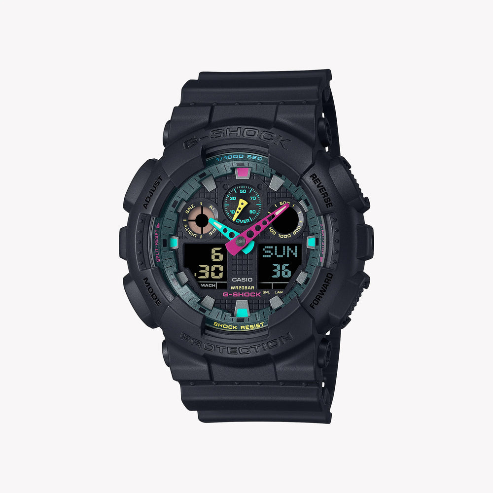 Casio Men's Black Resin Watch, 20 Atm Water Resistant | Ga-100mf-1aer by i-watch