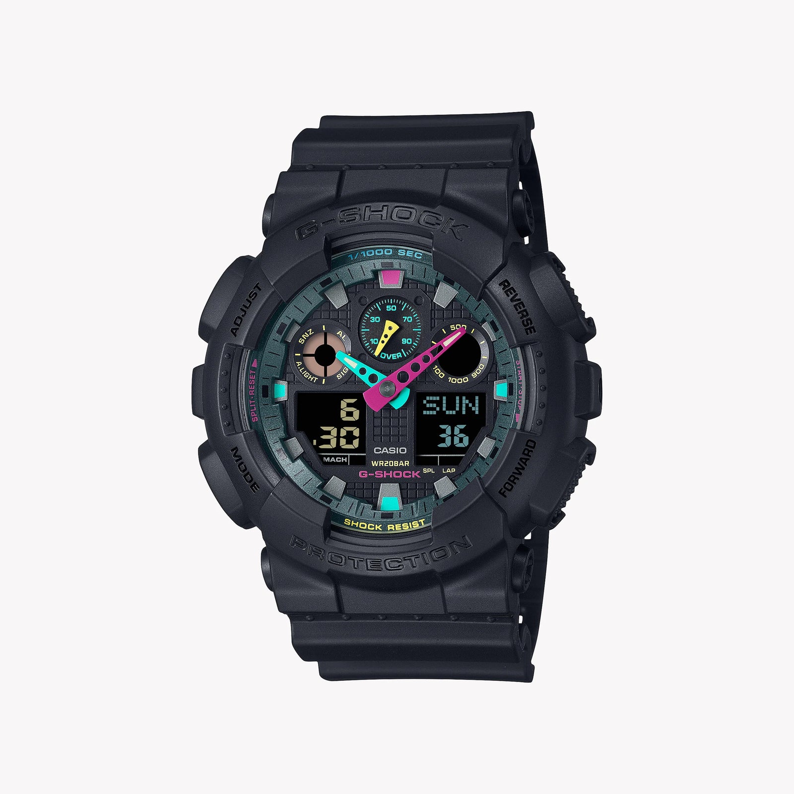 Casio Men's Black Resin Watch, 20 Atm Water Resistant | Ga-100mf-1aer by i-watch
