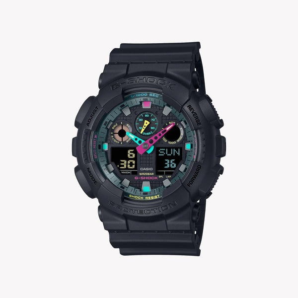 Casio Men's Black Resin Watch, 20 Atm Water Resistant | Ga-100mf-1aer by i-watch