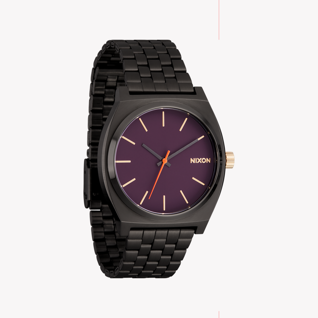 NIXON A045-5270 DYNAMIC PURPLE - MENS BLACK STAINLESS STEEL TIMEPIECE-i-Watch-2