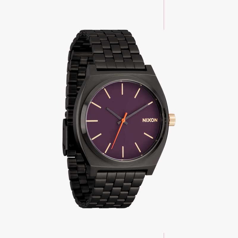Nixon Men's Black Stainless Steel, Purple Dial | A045-5270 by i-watch